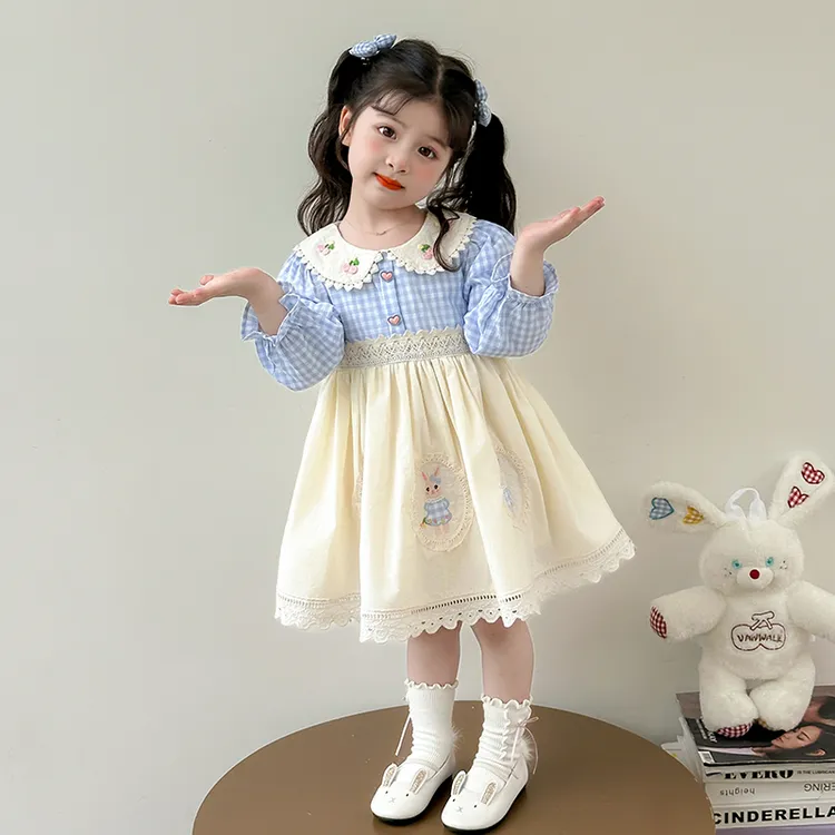 女童连衣裙2025新款春秋女宝宝儿童可爱卡通公主裙洋气百搭裙子潮