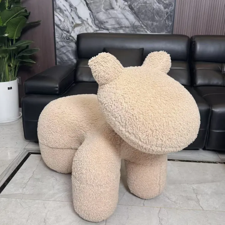 网红万向轮超大号小马凳滑轮创意可爱简约家用卧室轻奢儿童凳子