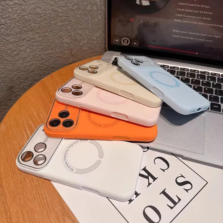 适用苹果16ProMax硅胶手机壳17磁吸iPhone15镜头膜14亲肤手感13p