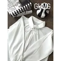 【女装优选】GUMG-韩系简约系带衬衫GM20361