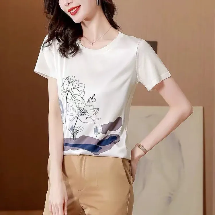 【T恤】夏季高档新款上衣设计感时装女装服装4327[W]