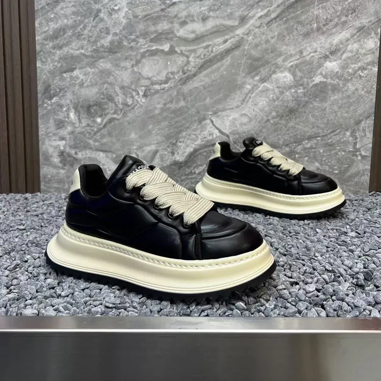 男士2024冬季新款时尚面包鞋休闲百搭厚底潮鞋加绒增高防滑男鞋子