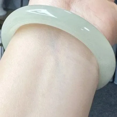 高级5AA天然和田玉晴水冰透完美玉镯7夕送礼带证（多样性发一）