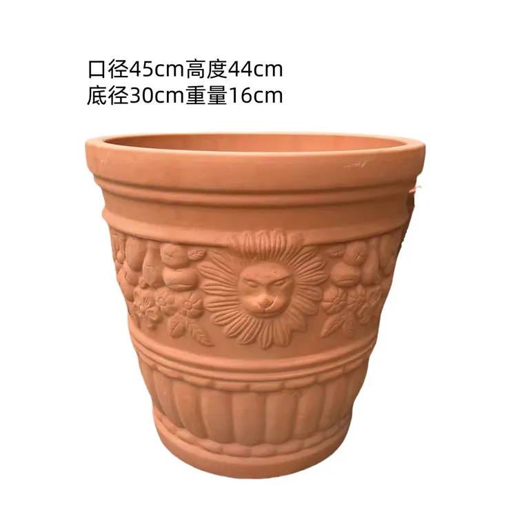 绣球花盆大号粗陶陶罐花瓶花盆别墅庭院种树粗陶复古陶土陶土欧式