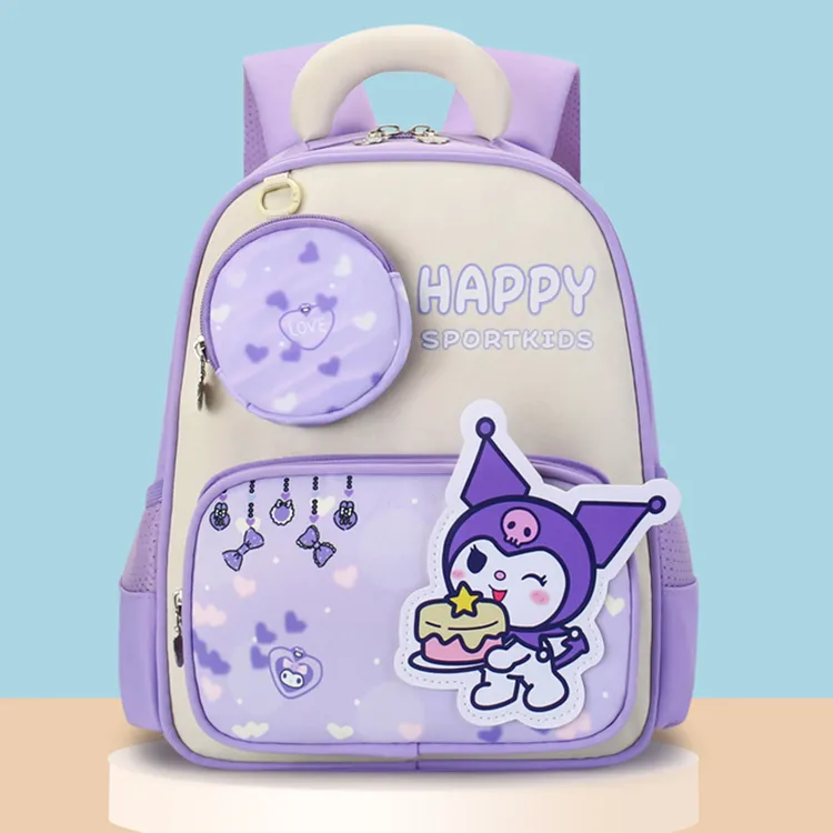新款幼儿园书包女童可爱卡通库洛米美乐蒂轻便护脊防下坠双肩背包