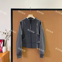 喜樂  2025小立领纯色压线拼接拉链款长袖卫衣秋季新款时尚百搭女