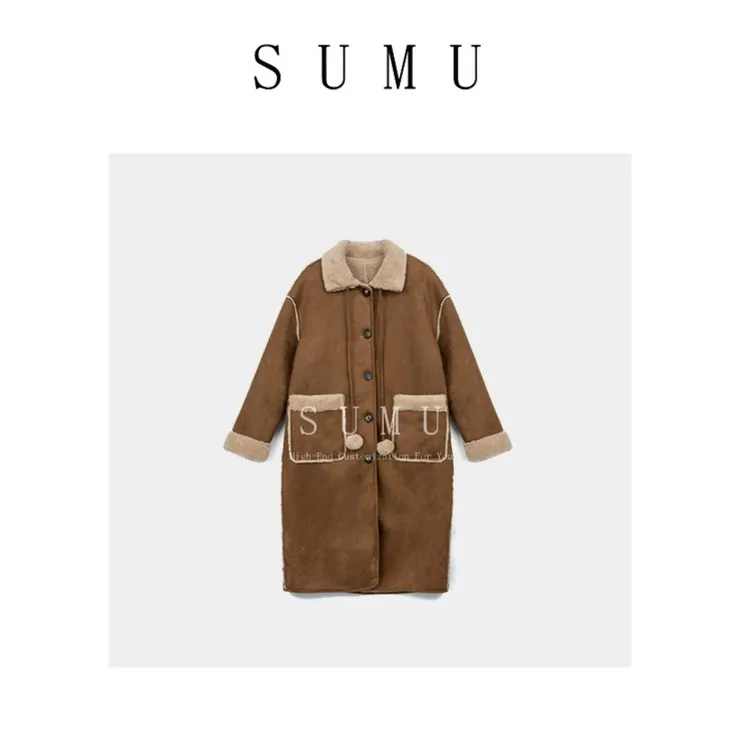 宿慕SUMU 女款加厚外套 2-20冬季新款保暖百搭休闲外套女3698