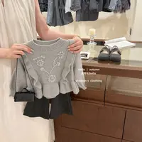 现【咸柠七】儿童毛衣针织衫2025秋季新款女童套头上衣外套衣服童装