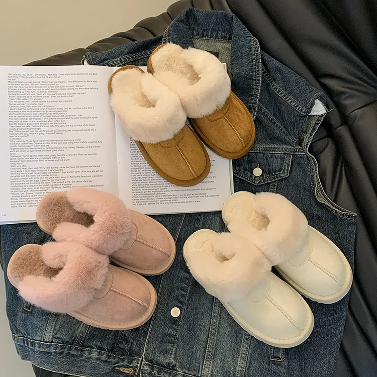 【好物分享】雪地靴女2025秋冬新款毛毛包头半拖鞋外穿拖鞋-229