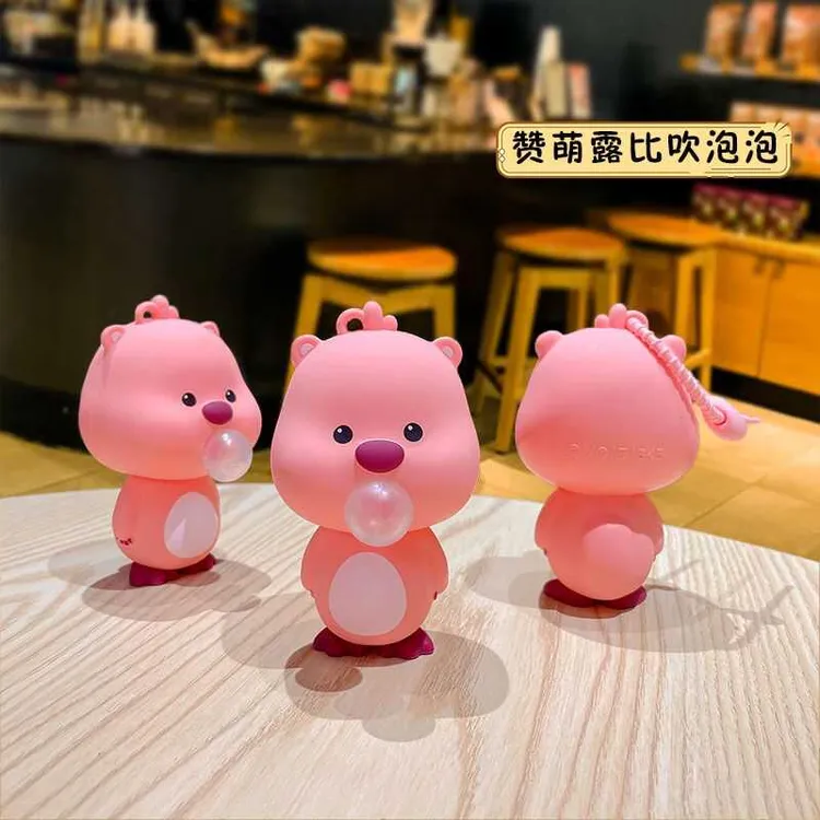 露比loopy吐泡泡捏捏乐解压玩具挂件女减压神器小海狸钥匙扣可爱3