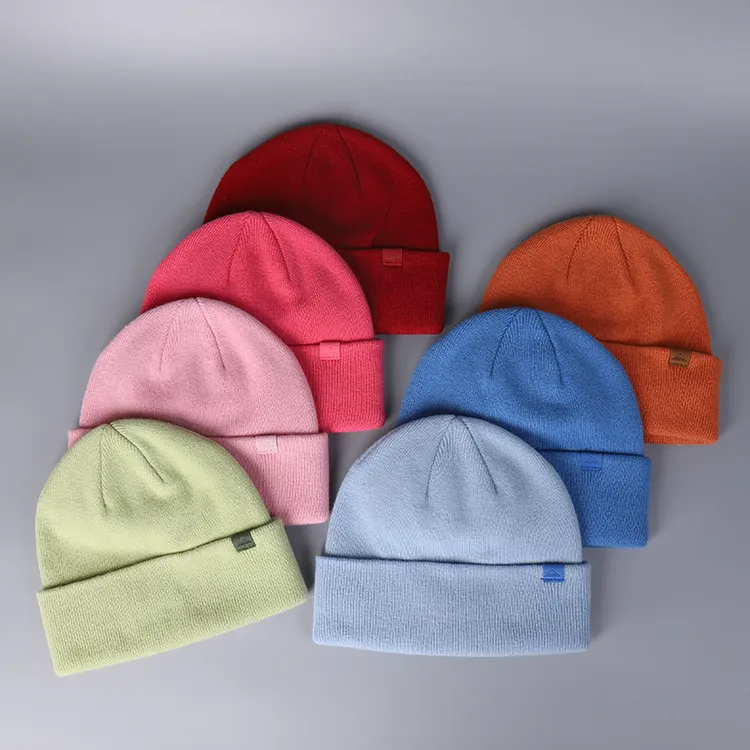 高品质纯羊毛针织帽百搭生死休闲户外简约款毛线帽时尚纯色冷帽潮