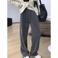 Q七言家 水泥灰厚款显瘦直筒裤