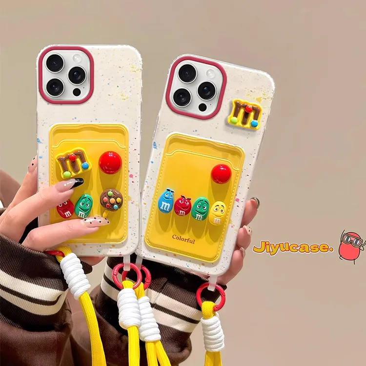 适用苹果16手机壳iphone15plus新款14趣味M豆ip13创意12promax卡