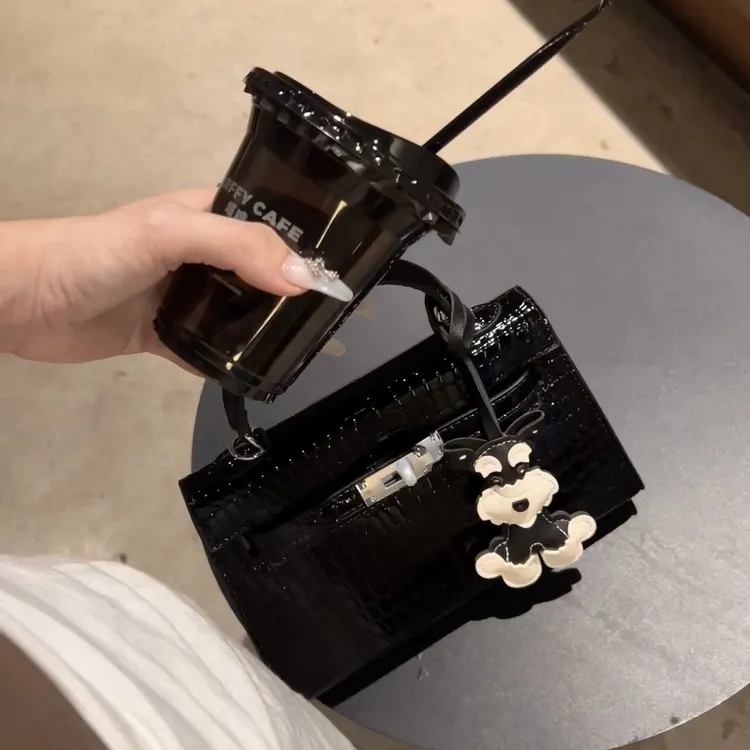 【鳄鱼纹】手提斜挎二代真皮牛皮女士单肩斜挎包