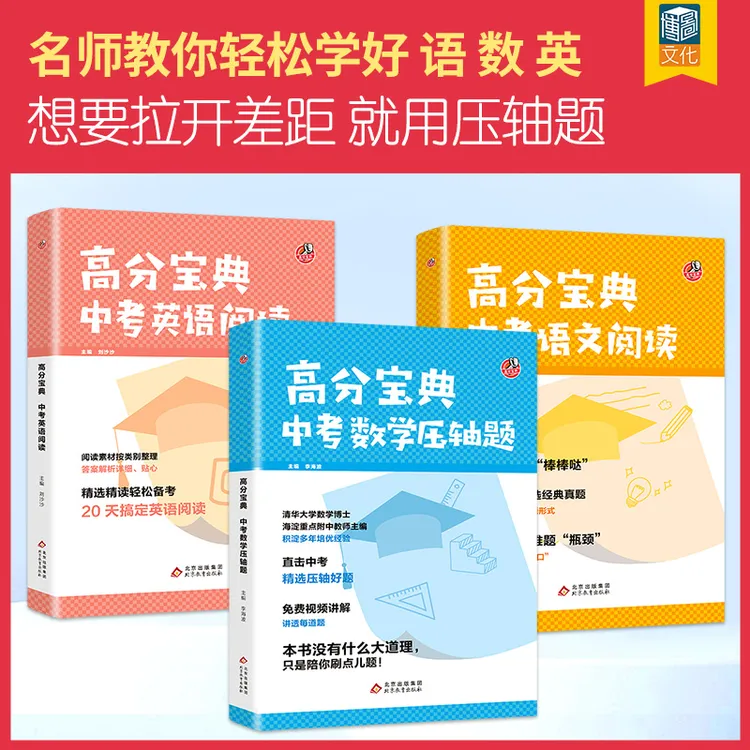 阅思客【高分宝典】中考数学压轴题语文英语八九年级复习资料中考