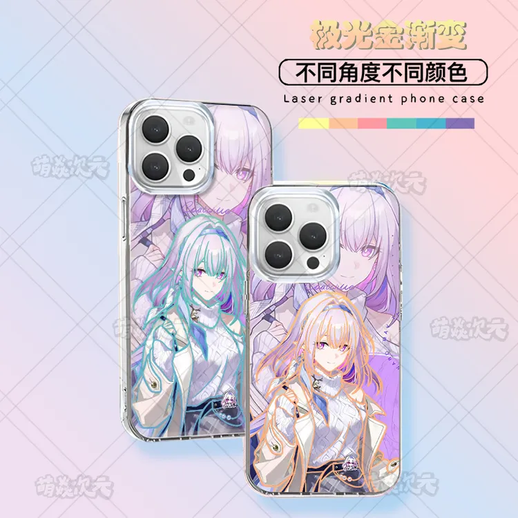 崩铁遐蝶适用苹果华为三星VIVO小米OPPO一加二次元极光金手机壳