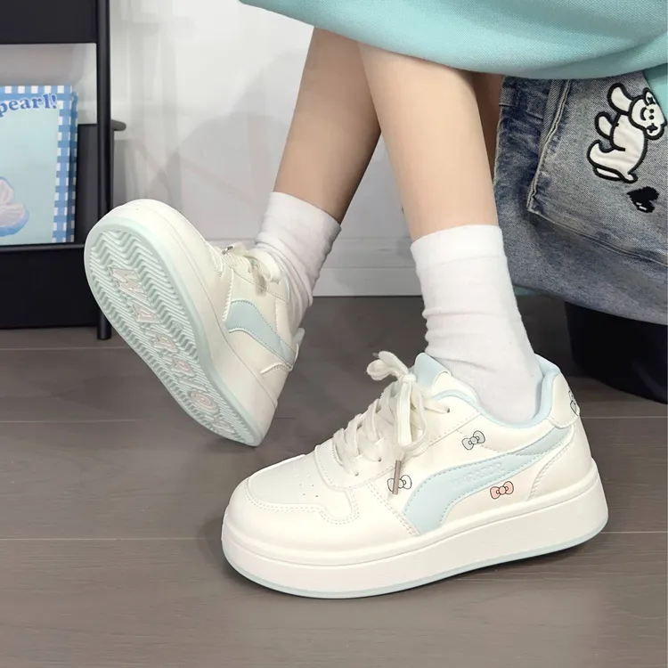 回力原创蝴蝶结鞋子女春季新款韩版百搭运动板鞋子初中生小白鞋女