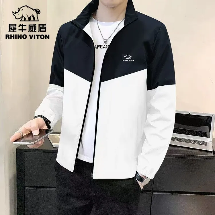 六防刺绣运动户外防风防水立领宽松大码夹克外套男女同款J666-T