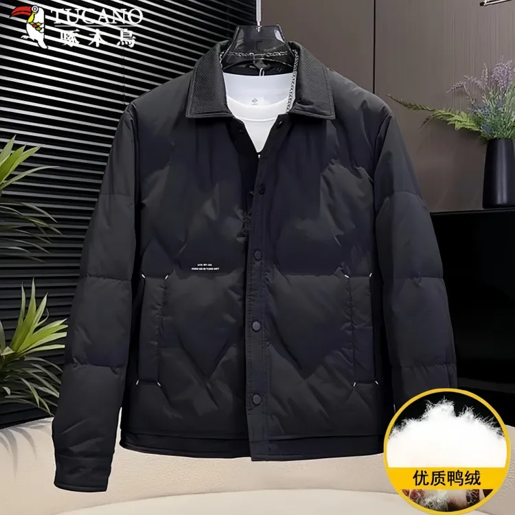 TUCANO/啄木鳥男装痞帅羽绒棉服冬季保暖外套翻领轻薄高级感休闲
