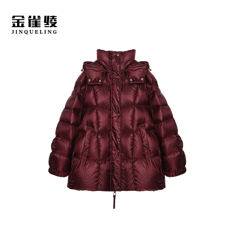 金雀绫【落子峰】时尚95白鹅绒保暖加宽加大羽绒服SZA4YW745
