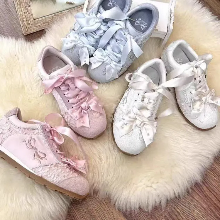 芭蕾风平底德训鞋女2025春季新款ins潮百搭少女风时尚休闲阿甘鞋