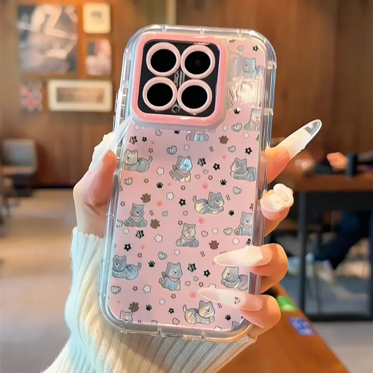 适用于【苹果/华为/OPPO】羽纱奶油防摔手机壳满屏可爱图案西高地