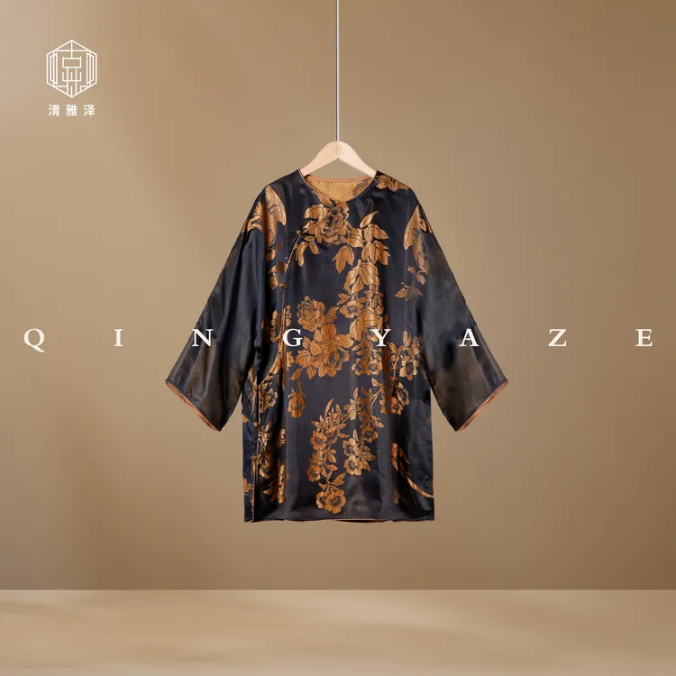 民国老缎·岁月鎏金！小手袖彩缎桑蚕丝老缎新中式上衣！GZ6259