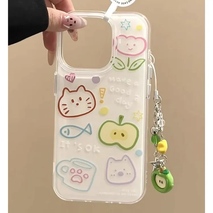IMD苹果小猫小鱼适用iphone16苹果15果冻手机壳小米OPPO华为荣耀