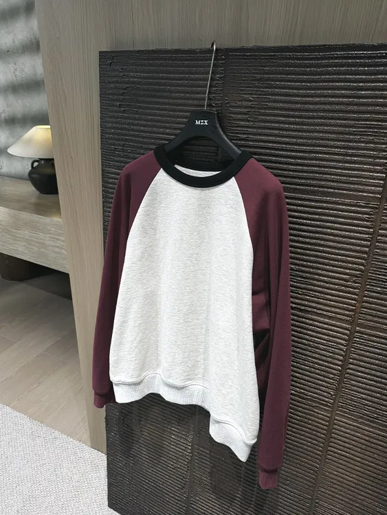 MZX 秋季全棉设计感撞色圆领长袖减龄卫衣 SY10275-C