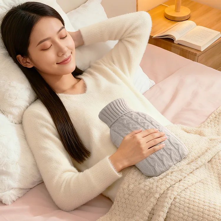 FaSoLa硅胶热水袋注水暖手宝热敷女生暖被窝暖脚神器防爆可爱女生