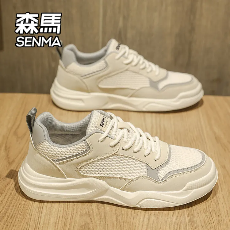 SENMA/森马2025冬季男鞋透气网面板鞋男款2025新款学生运动防滑鞋