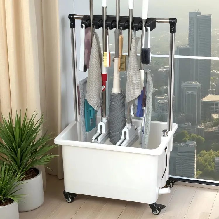 SHENFAN/申梵仿陶瓷移动拖把池阳台高脚家用白色拖地地盆卫生间