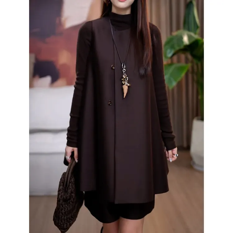 新中式国风女装高级轻奢套装2025秋季新款通勤纯色百搭马甲+短裤