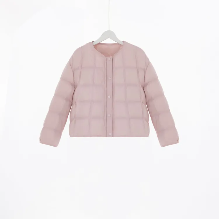 几里与麻 （方块糖）压线简约羽绒服 衣长55 胸围118 2110805