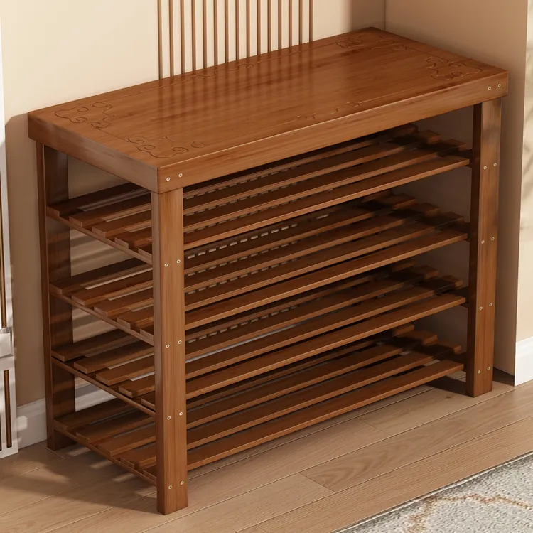 实木鞋架家用门口可坐防尘鞋柜置物架简易现代换鞋凳2024新款爆款