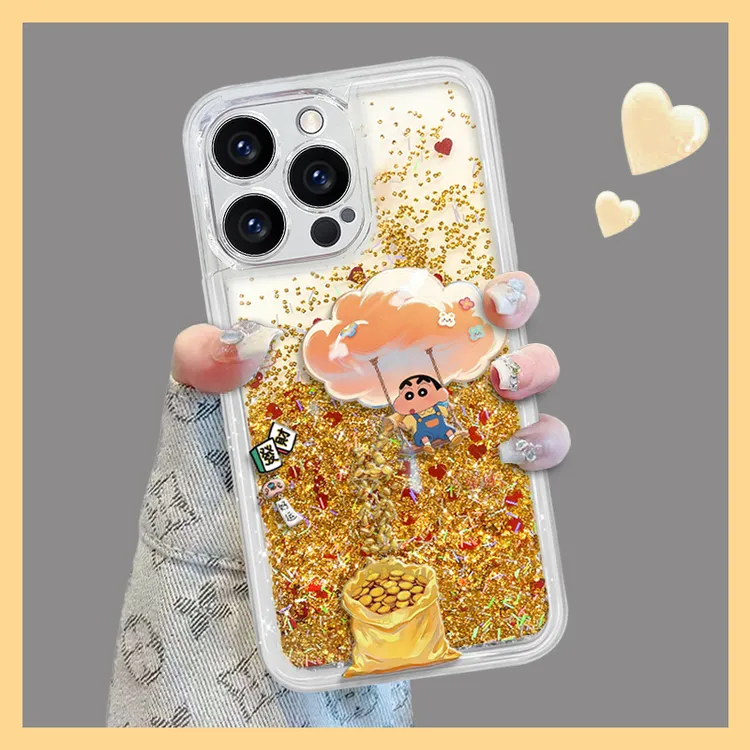 發财小新适用苹果vivo华为oppo小米iPhone17流沙壳全包手机壳