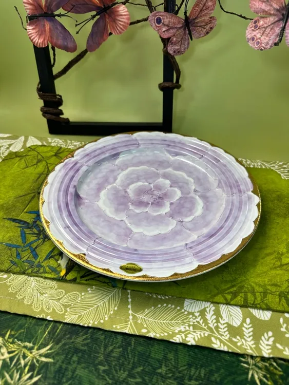 【一起淘儿】F22# 文山窑紫色牡丹圆盘