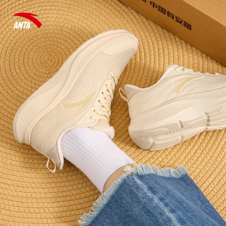 安踏漫步2女鞋运动鞋夏季新款正品网面透气软底百搭跑步鞋子学生