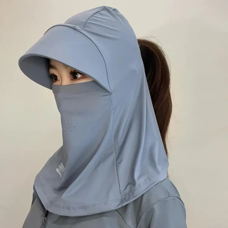 透气女干薄款帽速全护颈防晒太阳帽包裹面罩三合一户外遮阳帽干活