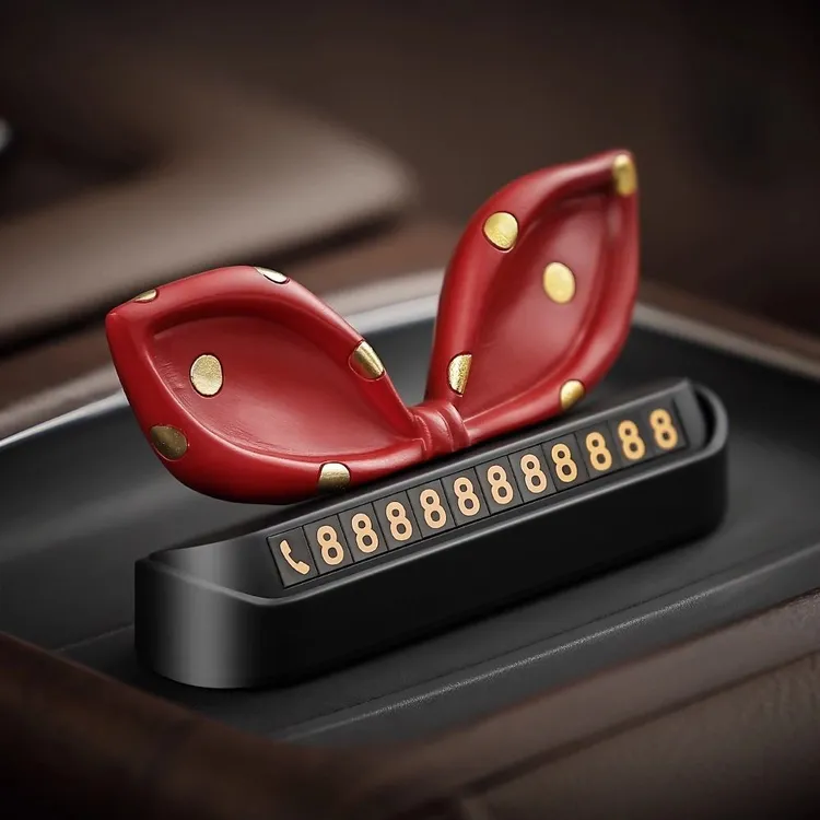 车载临时停车牌号码牌摆件车内车上创意可爱移车挪车卡电话牌装饰