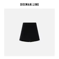 【迪丝嫚苓】黑色短裤休闲百搭小众优雅感舒适原创风设计短裤女外穿