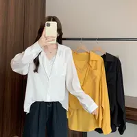 0125秋装新款胖mm大码女时尚设计感假两件宽松显瘦衬衫上衣22867