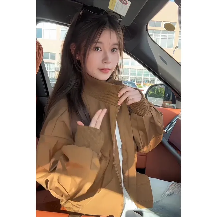 美式复古立领飞行夹克男款秋季三防bomber廓形短款外套工装棒球服