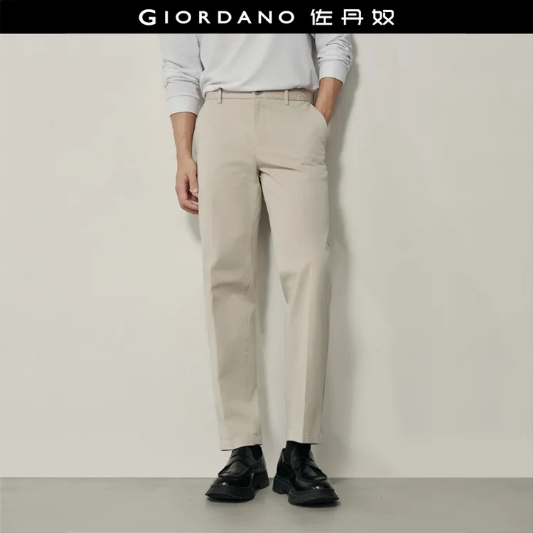 【韩国同款】佐丹奴男装内包橡筋腰修身舒适休闲长裤 01114923