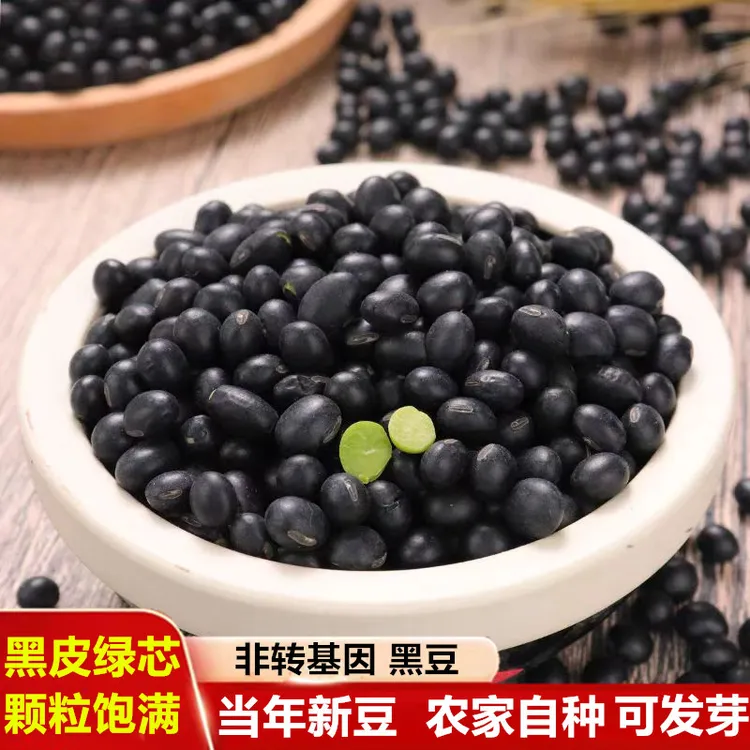 农家自产中yao级黑豆黑皮绿芯可泡水打豆浆天然健康正宗五谷杂粮