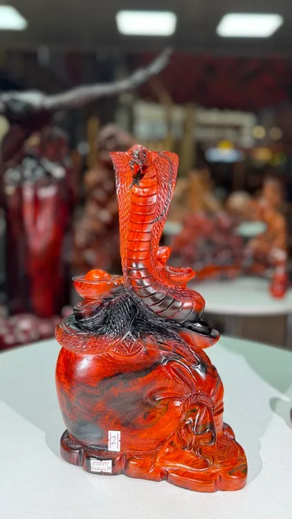 老挝大红酸枝蛇腰缠万贯长20宽10高33