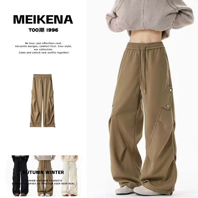 【主推款-质量巨好-秋冬这条裤子足以】重磅绒感工装裤保暖男女炸街