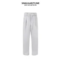 Singularity Me 9A 8327 半松紧腰绒感软糯显瘦百搭弯刀裤休闲裤