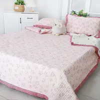 《法式花边》2025升级款针织棉四季可用床盖《玫瑰花园》