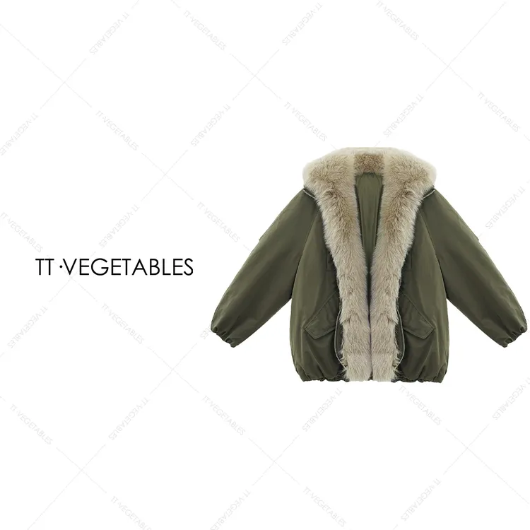 噢芬/小个子 【姝络】白鹅绒狐狸毛毛领厚款羽绒服外套522735